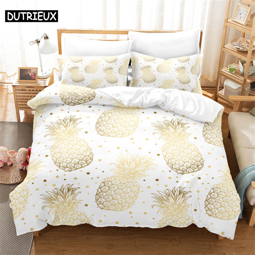 

Комплект постельного белья с золотым узором и бабочками, комплект пододеяльников, постельное белье с 3D-печатью, комплект постельного белья размера «queen size», модный дизайн EU single(135x200cm)&set