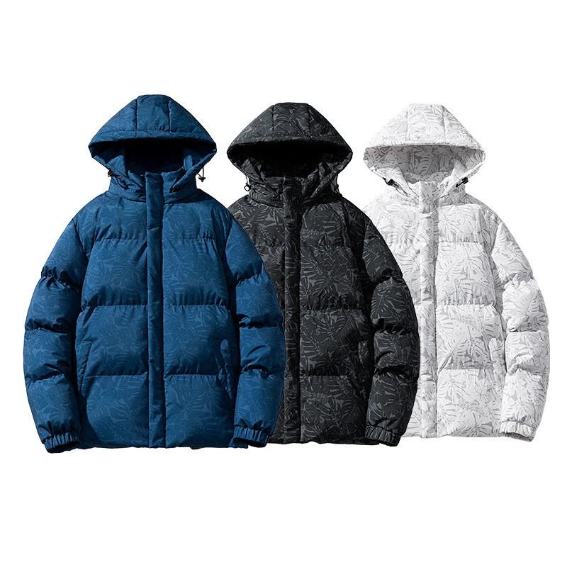 Mens Winter Hooded Thick Loose Cycling Cotton Coat Outdoor Sports Jacket