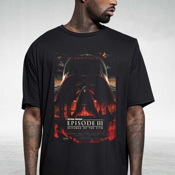 Star Wars Revenge Of The Sith Poster 20th Anniversary Episode III Returns TShirt XXXL