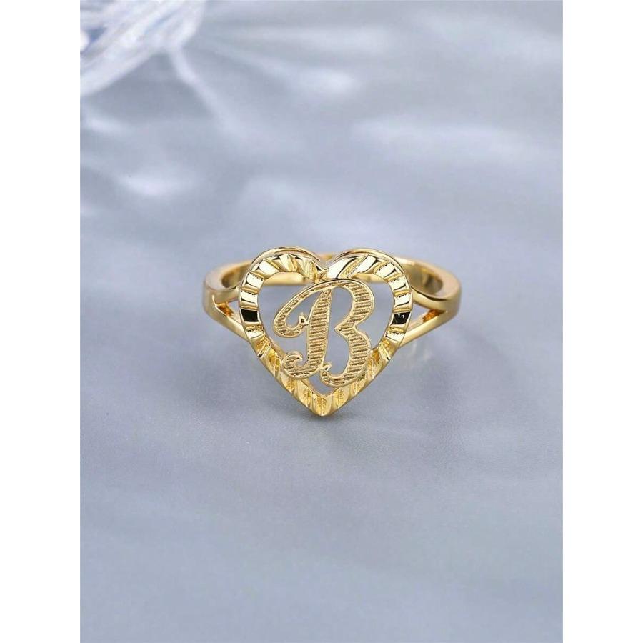 1pc Vintage Hollow 26 Letter Adjustable Ring Fashionable Casual Couple Accessory