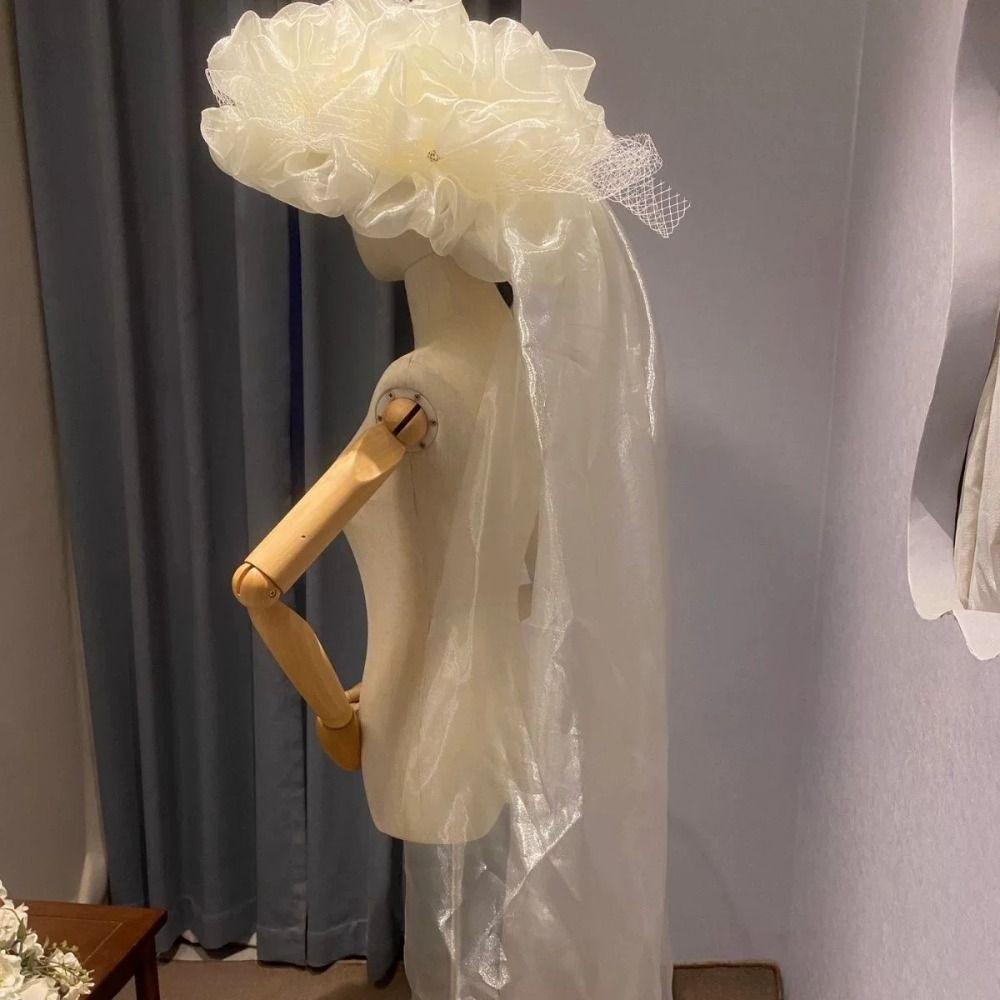 Plus Size Bride Headdress Luxury Wedding Headwear New Arrival Bridal Hats  for Women