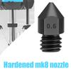 3D Printer Extruder Hardened 3D Printer Nozzle 3D Printer Accessory Replacement for V5 V6