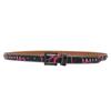 High-end Women's Patterned 2.3 Leather Belt with Pin Buckle and Rhinestones – European & American Punk Style.