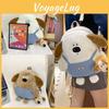 Plush Puppy Cuter Backpack With Comes With The Same Pendant For Kindergarten