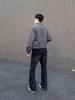 Men's High-End Short Baseball Jacket with Padded Shoulders - 2024 Spring/Autumn Collection