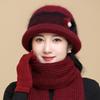 Autumn and Winter In The Elderly Wool Hat Women Winter Plush Warm Fashion Basin Hat