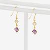 ESTELLE [Official] Women's Hook Earrings in 10K Yellow Gold with Amethyst (February Birthstone) 0222-9725-0019-0000