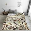 Insekten-Tafel. Wissenschaftlicher Text in Französisch Decke Weich Warm Flanell Überwurf Plüsch für Bett Wohnzimmer Picknick Reise Zuhause