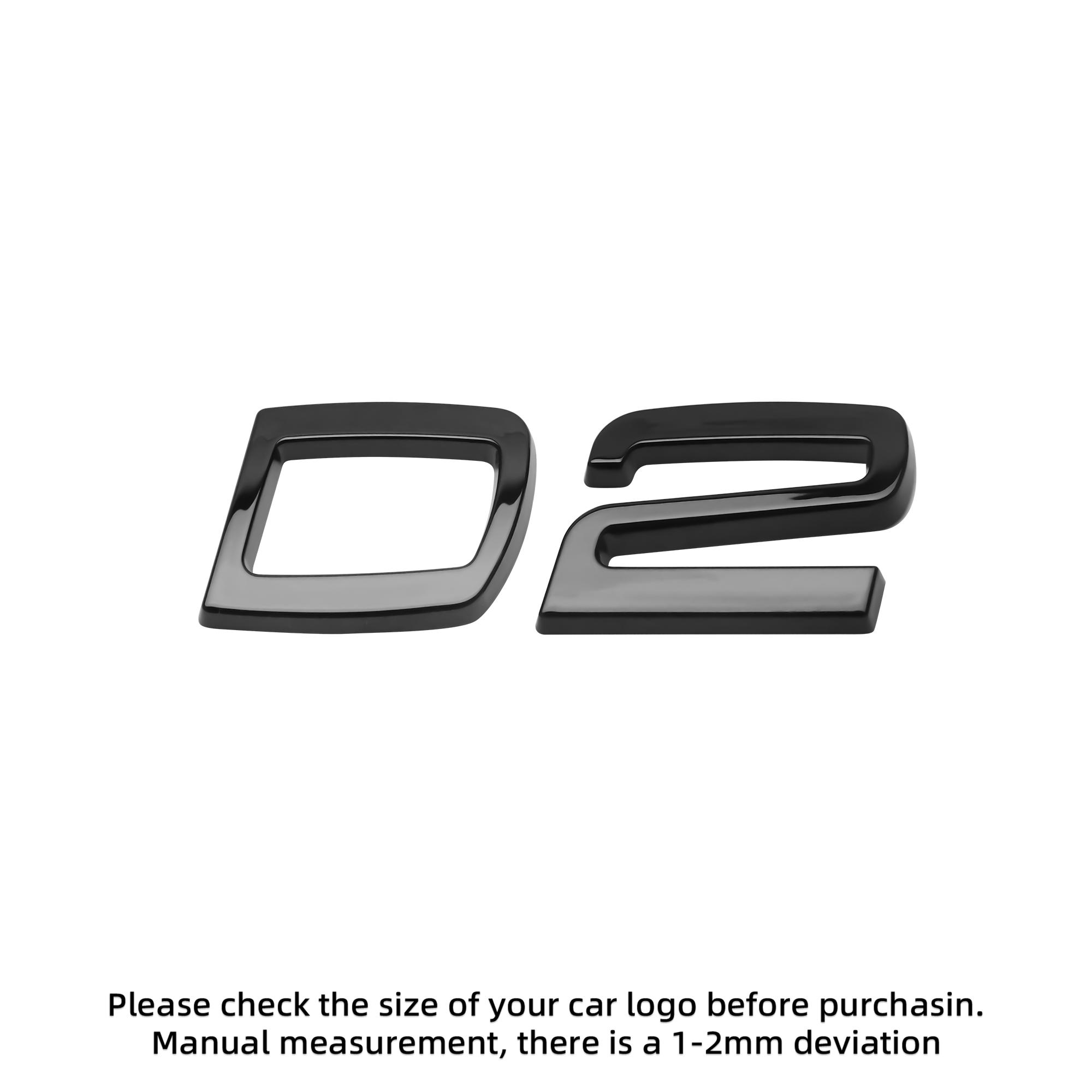 

3D ABS Letters Decals for For Volvo D2 D3 D4 D5 D6 D7 D8 Car Rear Trunk Tailgate Side Fender Badge Emblem Sticker Decoration
