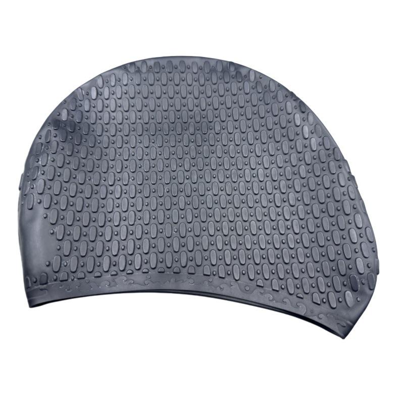 Extra Große Silikon-Badekappe für langes Haar - Bequemes Einfarbiges Design