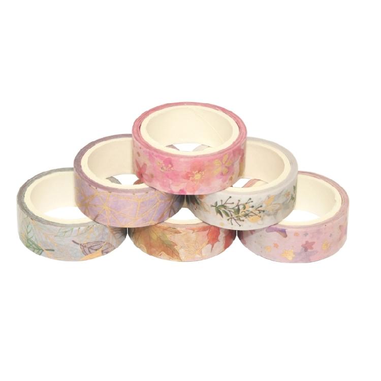 6 Rolls Decorative Tape Paper Tape Washis Tape Hand Account Tape Artists Tape Flowers Crafting Tape Masking Tape