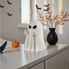 Halloween Fun Ghost Ornaments White Ghost Statue With Middle Finger Gesture Quirky Desktop Soft Home Decor