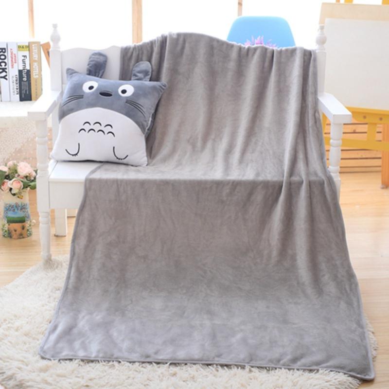 Stuffed Pillow 3 In 1 Multifunction  Chinchillas Shape Throw Pillow Blanket Hand Warm Cushion Baby