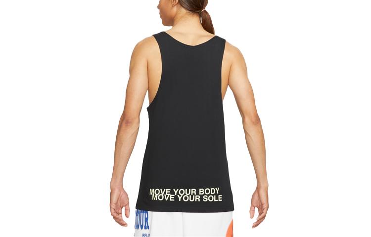 Nike Tank Tops Men's Black Crew Neck Moderate Straight Fit DA0936-010