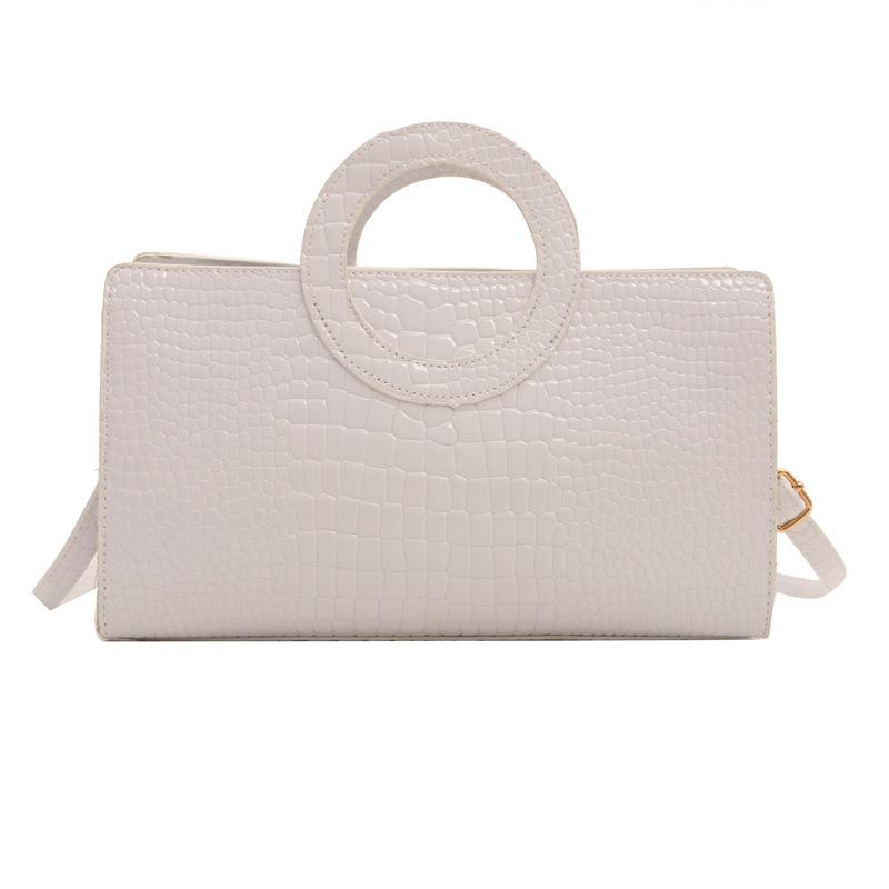 

Приміська модна сумка великої ємності сумка з візерунком крокодила весняна нова сумка жіноча сумка через плече сумка-месенджер білий