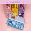 Cute Cartoon Stationery Set For Kids Cartoon Pencil Case Pencil Ruler Eraser And Sharpener Included!