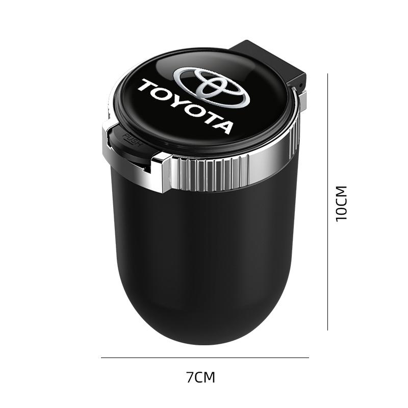 AOL1 Car Interior Sticker Automotive LED Ashtray Garbage Storage Cup For Toyota Hilux Crown TRD Chr Corolla Camry Rav4 Yaris