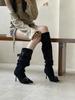 2025 Autumn and Winter New Pointed Thin Heel High Heel Temperament Thin French Fashion Sexy Beauty Female Internet Celebrity Boots