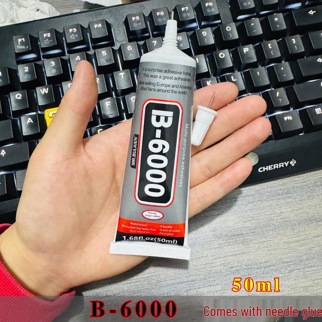 B7000 Mobile Phone Screen & Case Adhesive with Needle Applicator for Rhinestones & Jewelry.