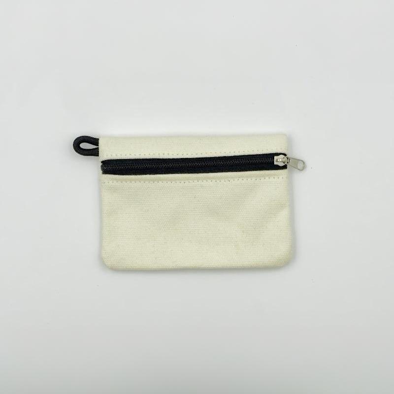 Canvas Mini Coin Purse Simple Zipper Solid Color Key Money Storage Pouch For Women Men Kids Cute Wallet