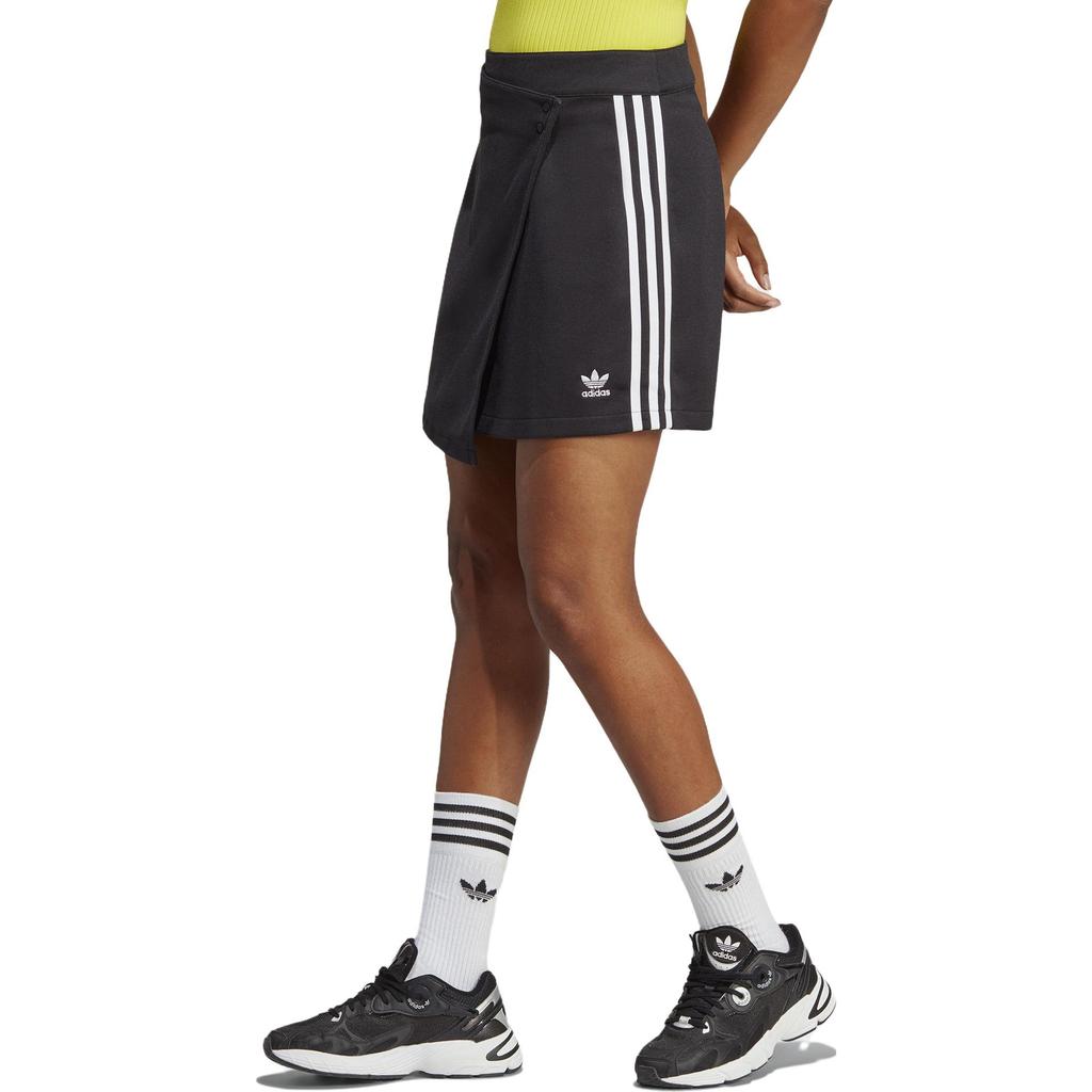 adidas Originals Home Of Classics Series Logo Embroidered Loose A-Line Mini Skirt Women Bottoms Black IC5475