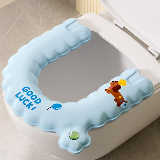 Assento de Vaso Sanitário Padrão Desenho Animado Antiderrapante Adesivo Descascar e Colar Protetor de Assento de Vaso Sanitário Autoadesivo Cobertura de Assento de Vaso Sanitário para Banheiro com Neutralizador de Odores de Aromaterapia