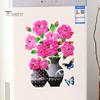 Vinyl Decal Wall Sticker Hot Stamping DIY Bright-colored Self-adhesive Flower Vase Home Decoration