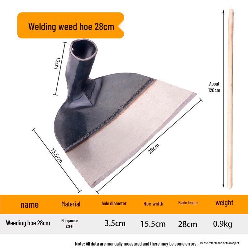Manganese Steel Agricultural Weeding Hoe for Bamboo Shoots - Thickened for Soil Turning and Land Reclamation