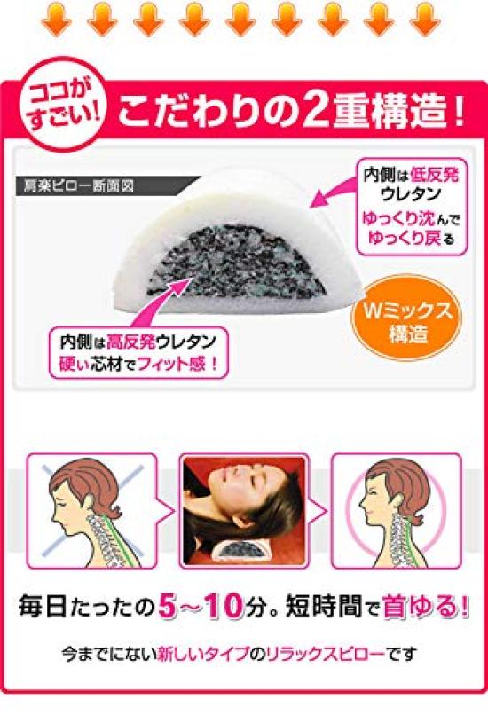 Shoulder pillow neck neck [Renewal version] (cover 100% cotton)/Straight pillow/Smartphone