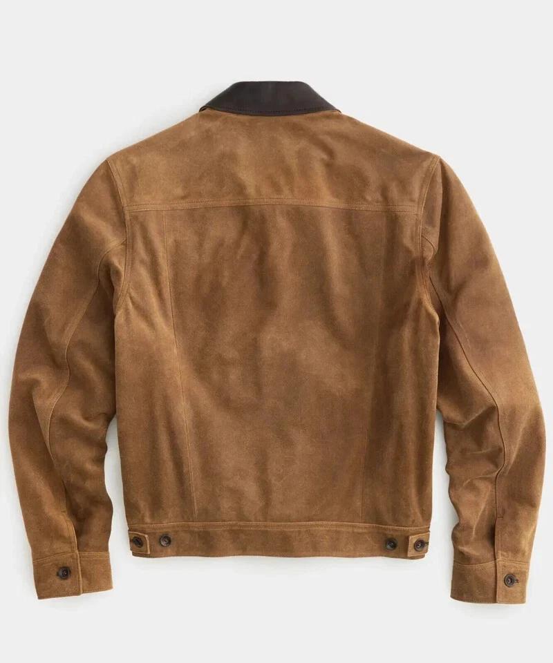 Men's Brown Genuine Soft Suede Leather Shirt New Handmade Casual Stylish Fashionable