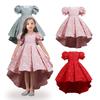 Children's Trailing Models Dresses Girls Jacquard Tutu Princess Dresses Middle and Large Children Hosting Performance Clothes