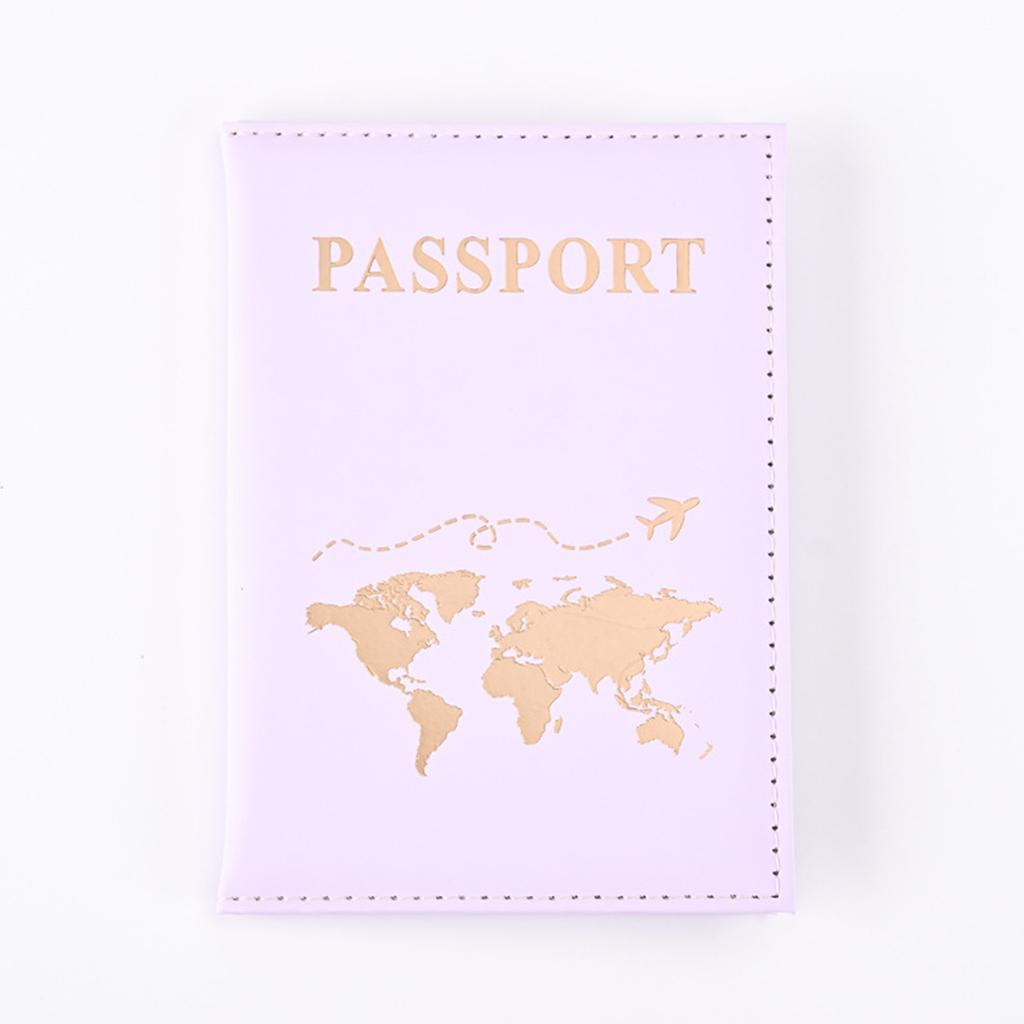 Fashion Passport Protector World Pattern Travel Passport Clip Wallet Gift PU Leather Card Holder Unisex Storage Bag.-zmt