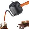 Stainless Steel Coffee Tea Pot Wood Handle Coffee Maker Durable Water Jug  Camping