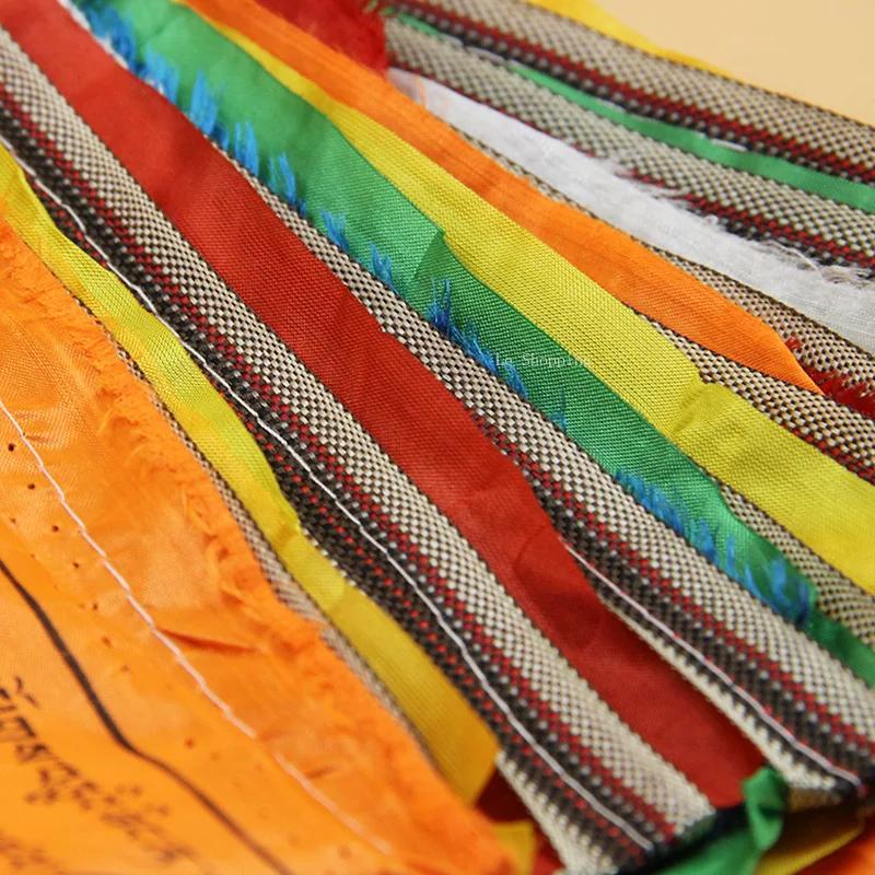 Colorful Prayer Flags Do Not Move The Buddha Flag/Auspicious Prayer Flags Wind Horse Flags with A Length of 5 Meters Silk Cloth