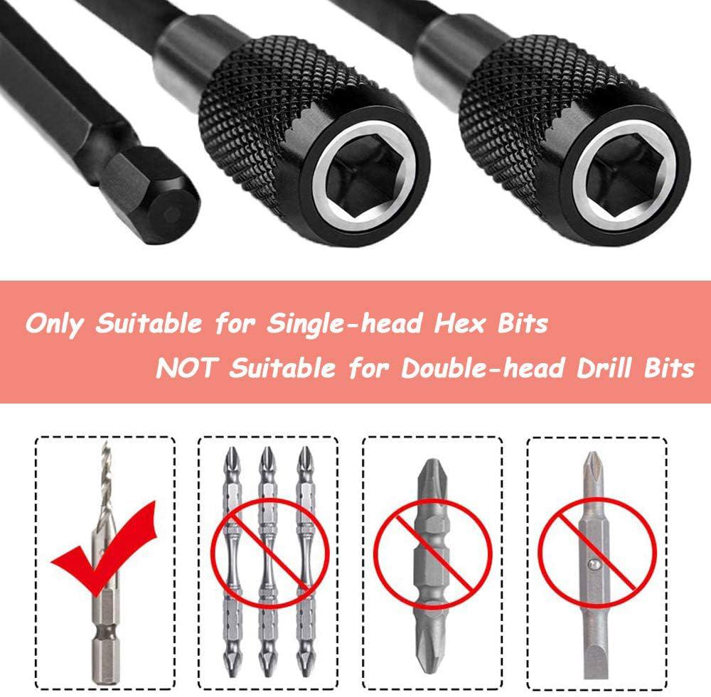 3PCS 60-150mm 1/4 Inch Quick Hex Shank Release Magnetic Electric Screwdriver Extension Bit Holder 60/100/150mm Extension Rod