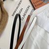 PU Leather Thin Waistband Solid Color Waist Chain Fashion Knotted Belt  for Dresses