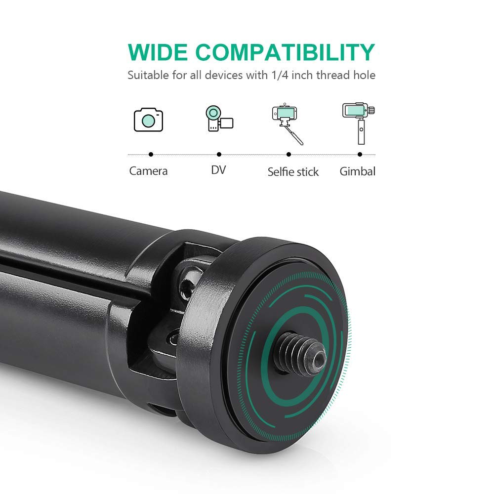 Zeadio Metal Mini 20kg Load Desktop Pocket Compact Tripod for Crane Crane Osmo Vimble Gimble Handle Grip and All Cameras Tripod, Capacity, Smooth4,