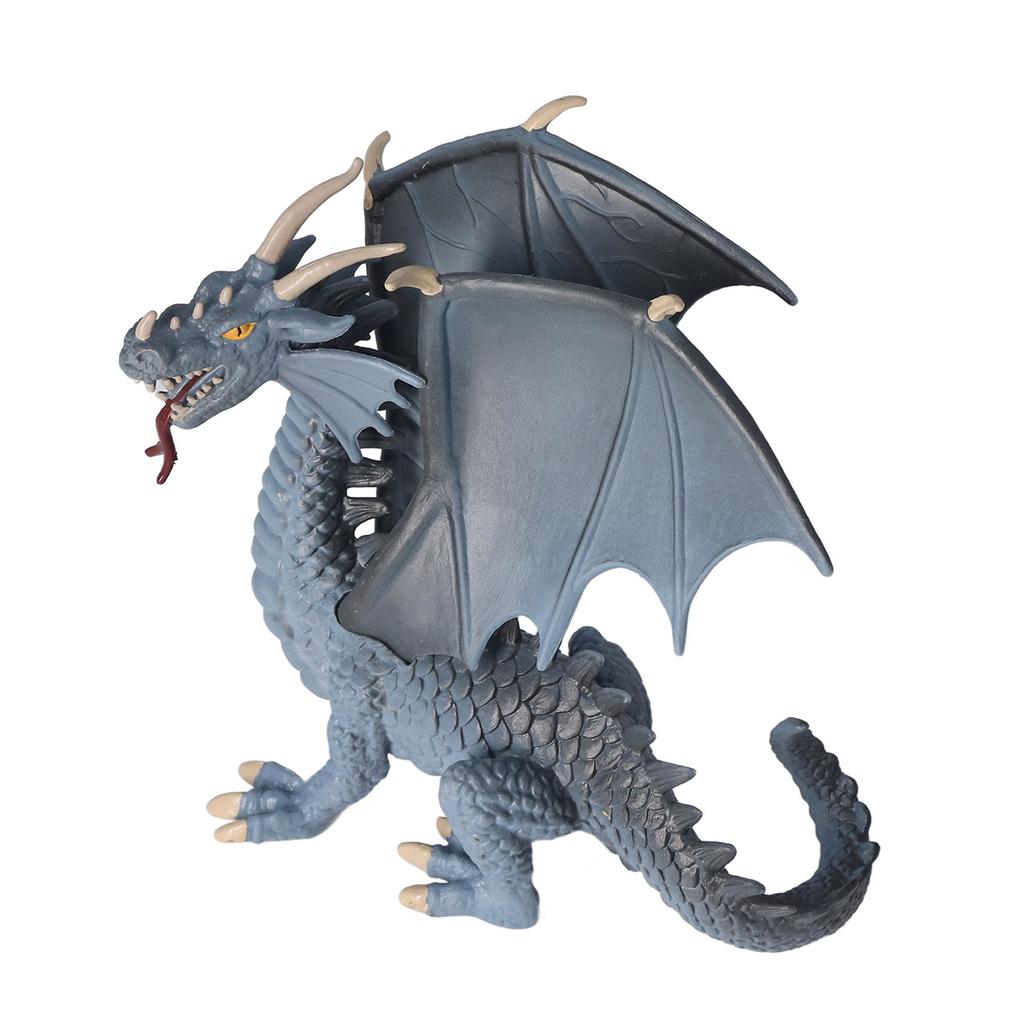 Dragon Model Figure Blue Plastic Vivid Cute Style Educational Dragon Figurines for Toys Decoration