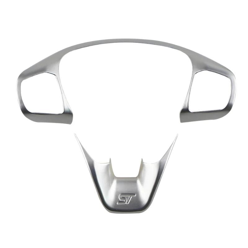 Car Steering Wheel Trim Control Button Frame Cover For Ford Fiesta MK8 2017 - for Ford Focus - accessories