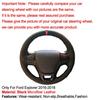 For Ford Explorer 2016 2017 2018 Hand Sewing Car Steering Wheel Cover Non-slip