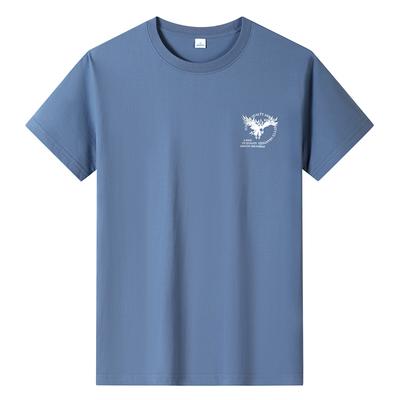 T-shirt da uomo a maniche corte in puro cotone di grandi dimensioni