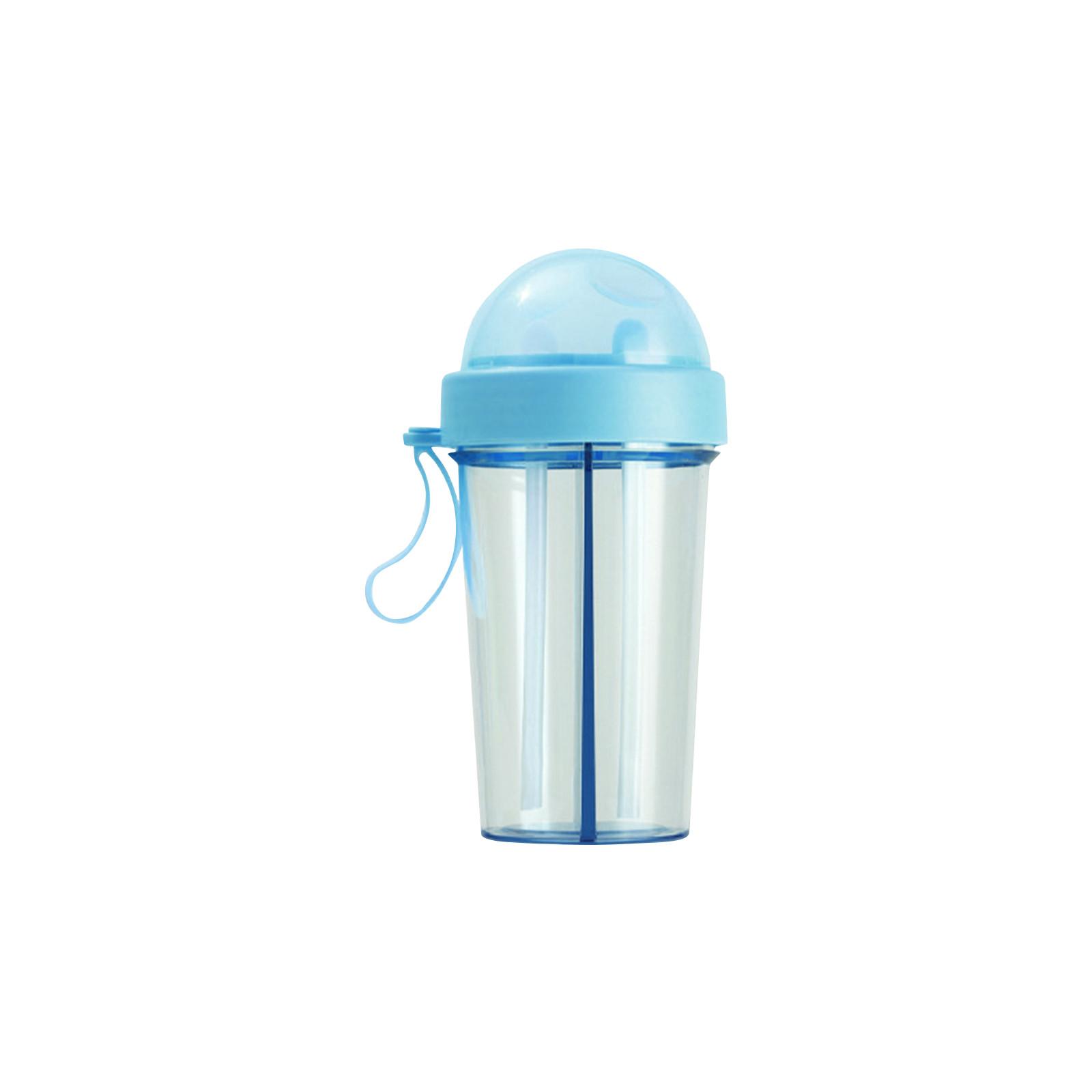 

Creative Water Cup,One Cup Of Two Different Drinks Two Straws Couple Outdoor Drinking Cup For Camping Hiking Backpacking Travel One Size синій