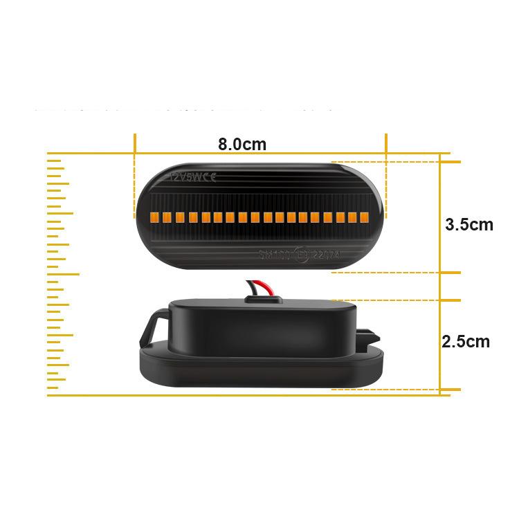 2 pezzi Indicatori di direzione dinamici a LED Luce di posizione laterale Lampada per VW Volkswagen Bora Golf 3/4 Passat 3B Polo 6N Sharan Vento T5 SEAT Ibiza