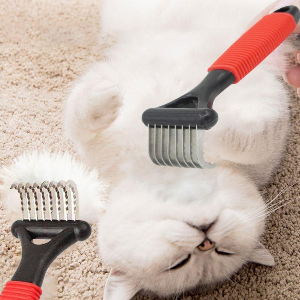 Accessories Stainless Steel Dog Cleaning Tool Pet Hair Remover Comb Cat Rake Comb Dog Combs