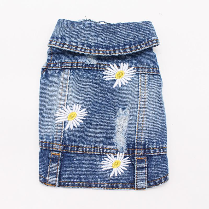 Spring Denim Dog Vest Shih Tzu Clothes for Small Dogs Yorkshire Terrier Puppy Jeans Jacket for Chihuahua Apparel Cat Clothes