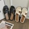 Damensandalen im Feenstil mit flacher Sohle für den Sommer – römische Strandschuhe mit weicher Zehenpartie