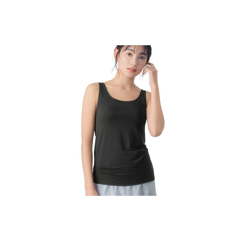 [Wing/Wacoal] Tank top with built-in cups, comfortable, creates a beautiful bust silhouette [Synchro Bra Top, sweat-wicking and quick-drying type]