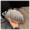 2025 New Silver Box Bag Women's Party Clutch Handmade Korean Designer Chain Crossbody Purse Luxury Gift