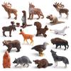 Wild Animal Simulation Set: Reindeer, Brown Bear, Antelope, Beaver, Squirrel, Gray Wolf - Children's Cognitive Ornament