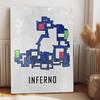 CSGO Inferno Map Metal Wall Art Gaming Room Decor for Gamers Game Enthusiast Gift Heavy Duty Iron Wall Hanging Home Decorations